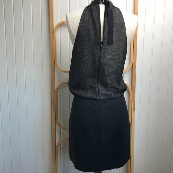 Tibi New York BNWT | Size 8 | Designer Leather Collar Mini Dress Lined - Picture 11 of 12